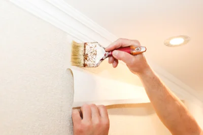 Pose de papier peint à Domazan — revêtements muraux et toiles de verre